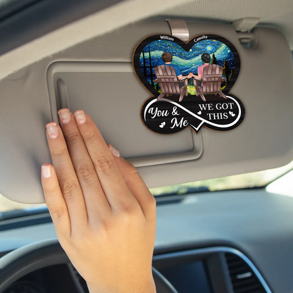 You & Me We Got This Till Our Last Breath - Personalized Custom Shaped Car Visor Clip