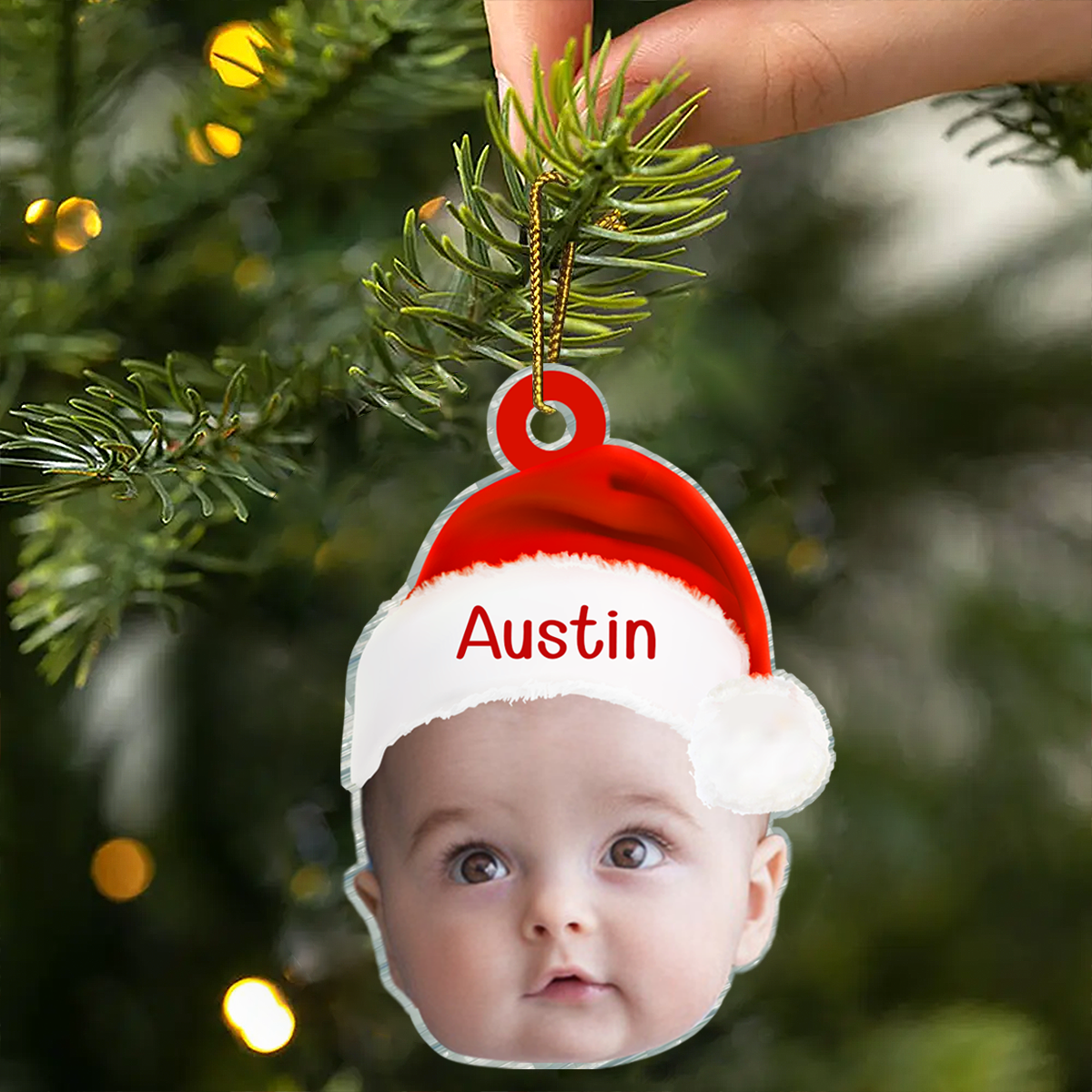 Custom Photo Dear Santa Stop Judging Me - Family Personalized Custom Ornament - Acrylic Custom Shaped - Christmas Gift For Family Members