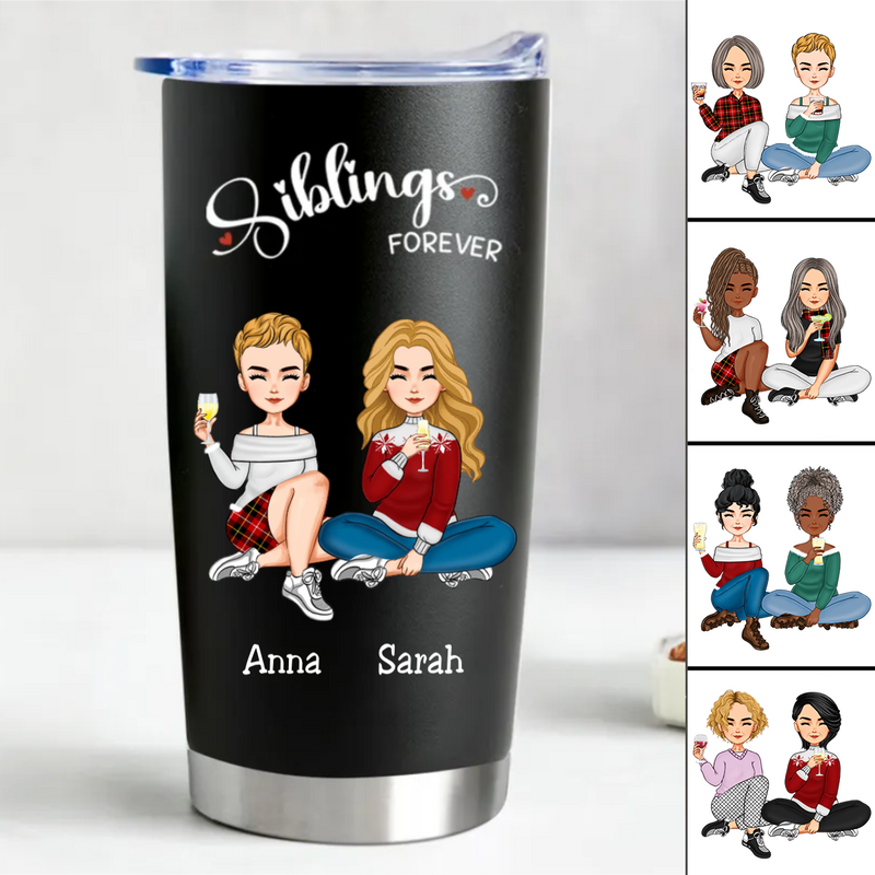 20oz Family - Siblings Forever - Personalized Tumbler (II)