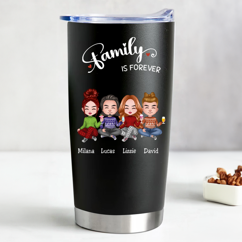 Family Love Forever - Personalized Insulated Tumbler (BL)