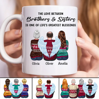 Family - The Love Between Brothers & Sisters Is One Of Life's Greatest Blessings - Personalized Mug