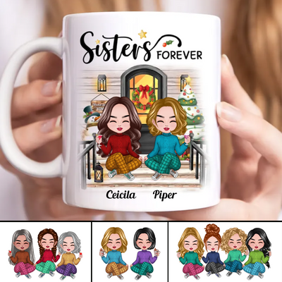 Sisters - Sisters Forever - Personalized Mug - Makezbright Gifts