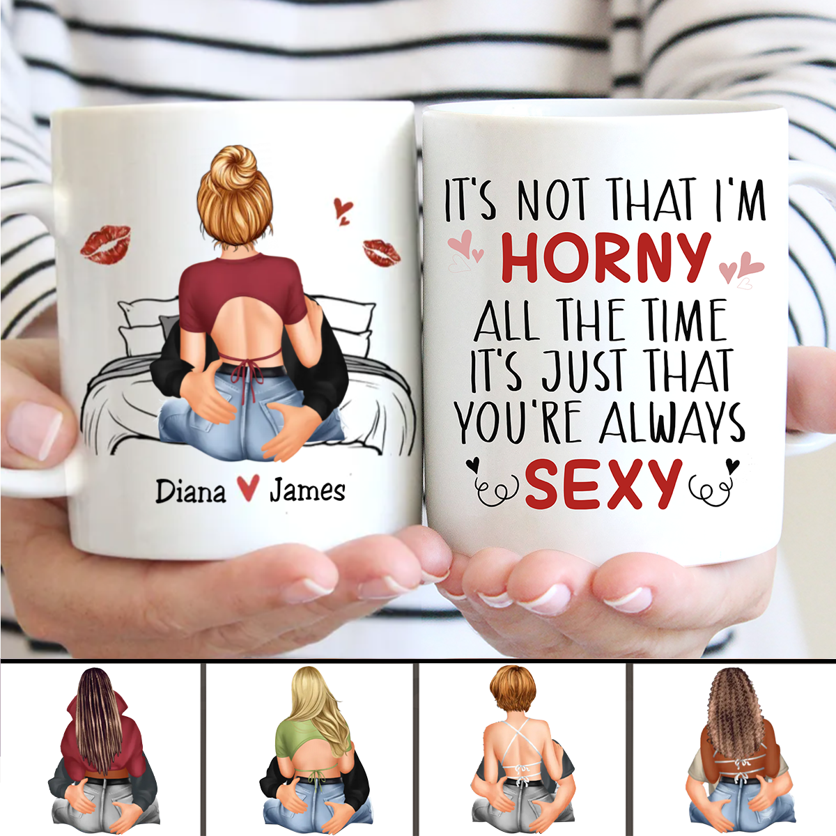 Discover Couple - It's Not That I'm Horny All The Time - Personalized Mug