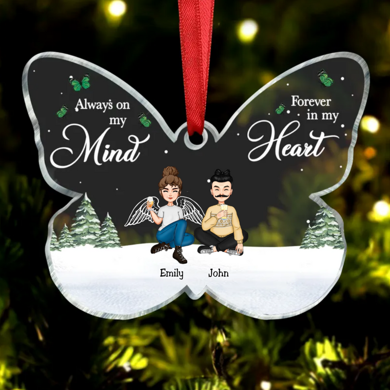 Sisters -  Your Wings Were Ready But Our Hearts Were Not - Personalized Acrylic Ornament