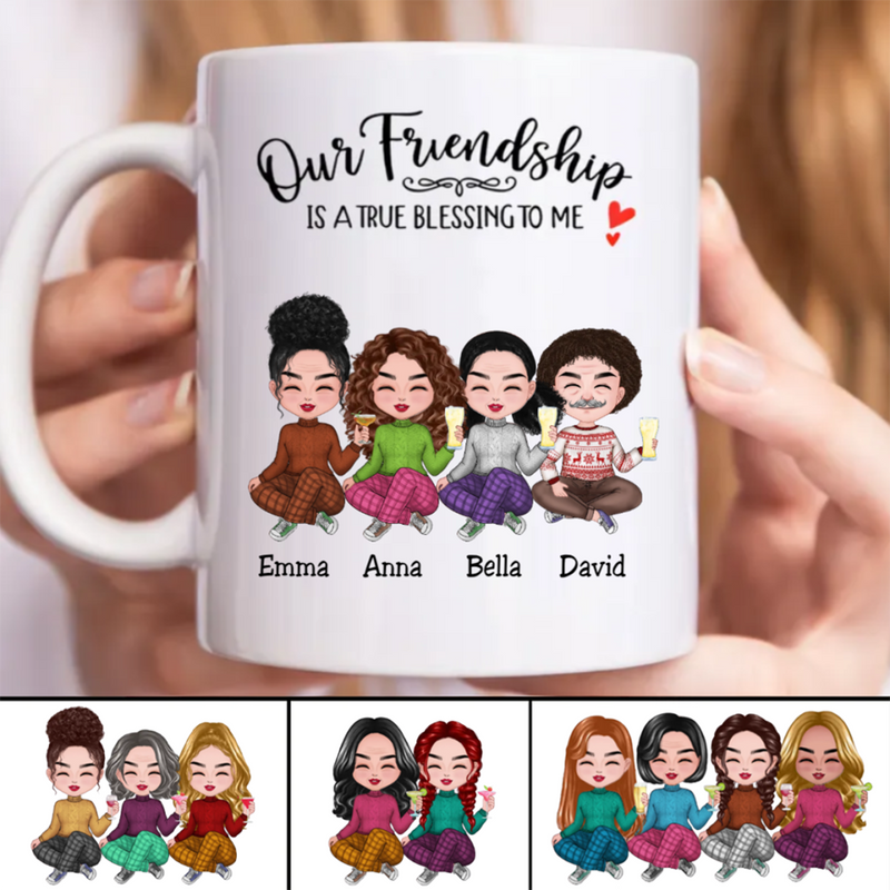 Besties - Our Friendship Is A True Blessing To Me - Personalized Mug (TC)