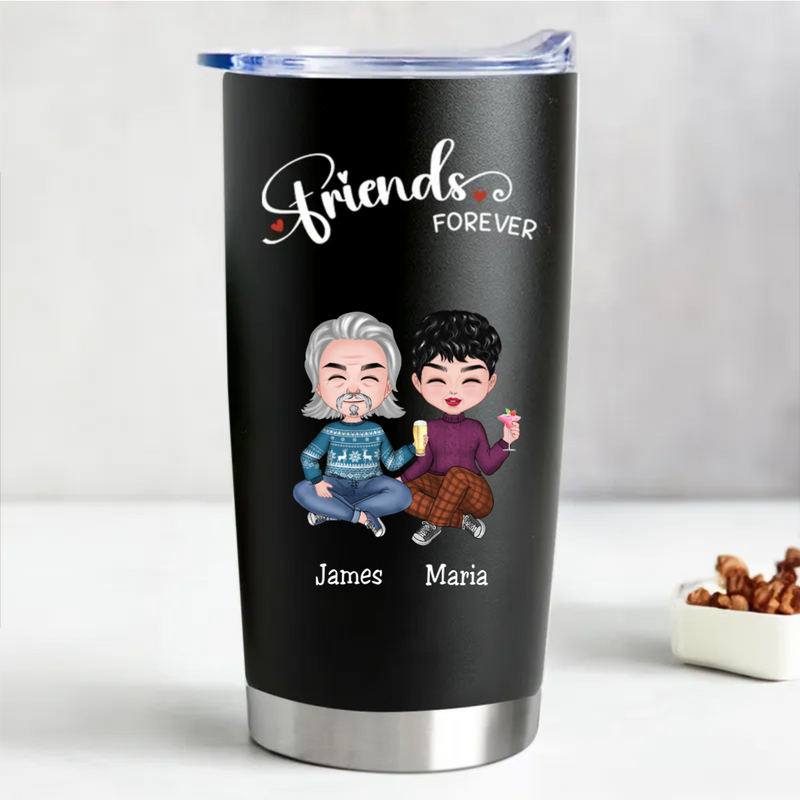 20oz Friends Forever - Personalized Tumbler (BL)