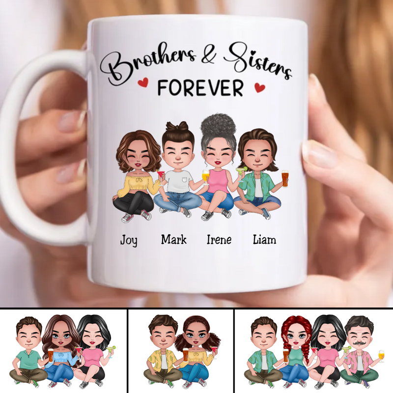 Brothers & Sisters Forever - Personalized Mug (TB)