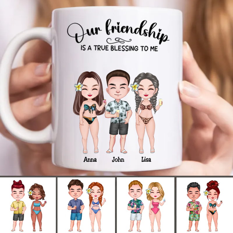 Friends - Our Friendship Is A True Blessing To Me - Personalized Mug