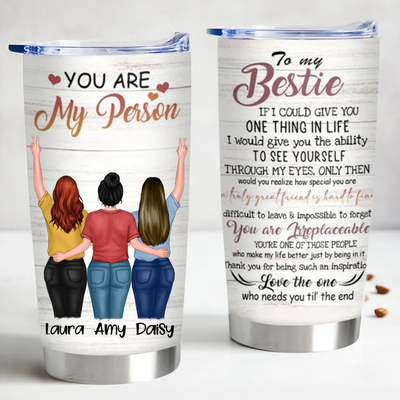 Besties - You Are Irreplaceable - Personalized Tumbler - Gift For Besties