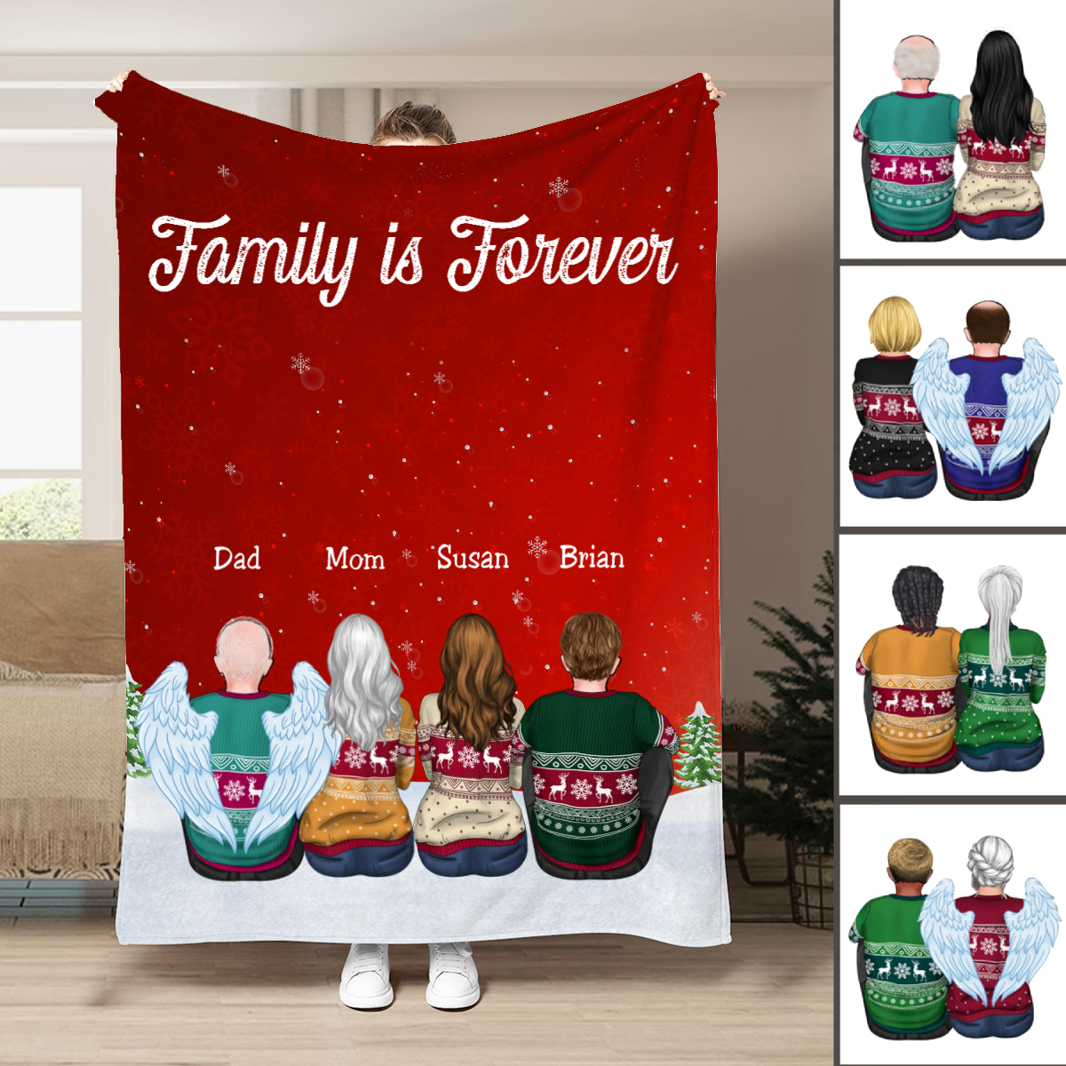 Discover Family - Family Is Forever - Personalized Blanket