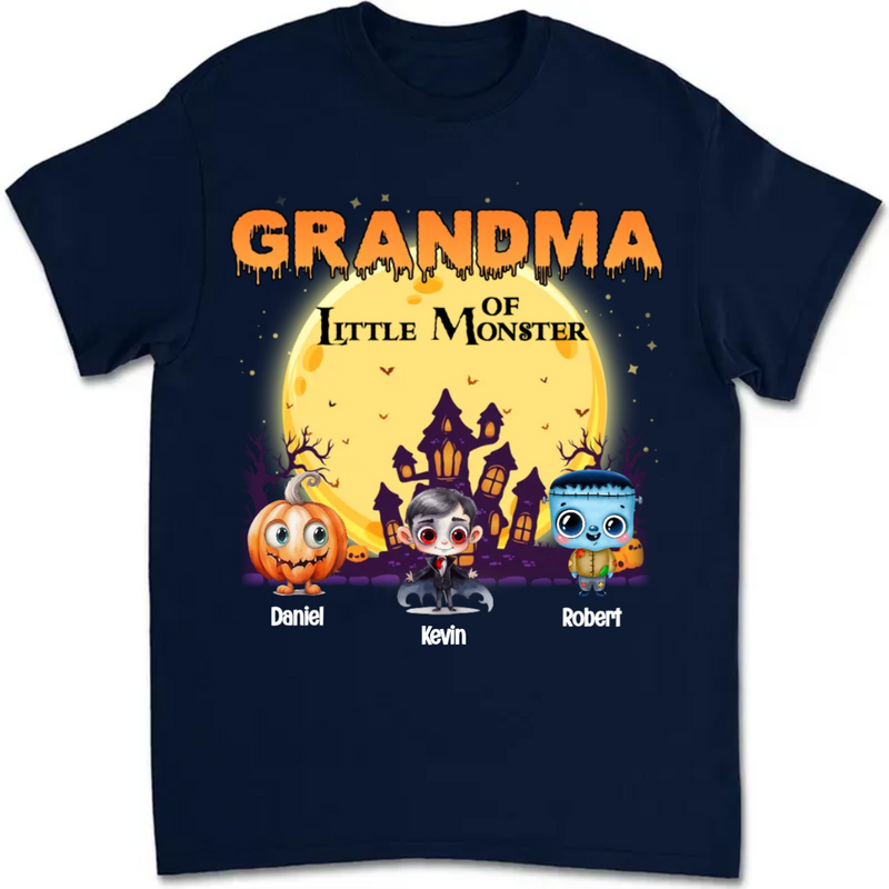 Grandma - Grandma Of Little Halloween Monster - Personalized Unisex T-shirt