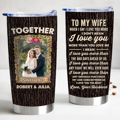 20oz Couple - I Love You The Most - Personalized Tumbler