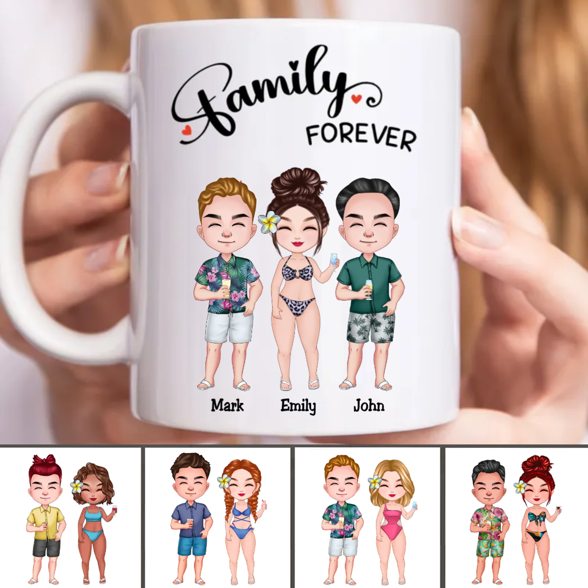 Discover Family - Family Forever - Personalized Mug