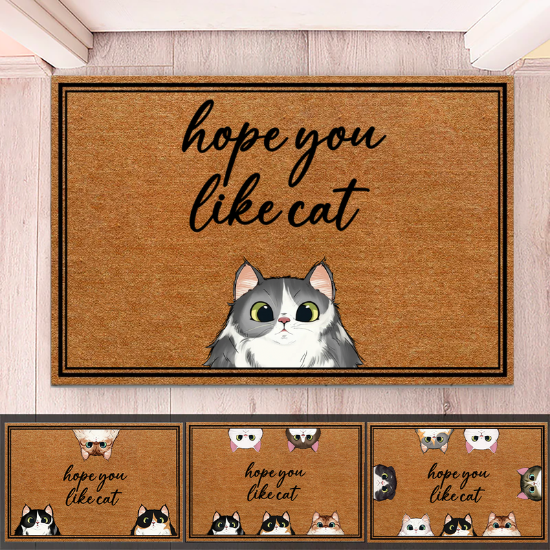 Pet Lovers - Hope You Like Fur Babies - Personalized Doormat (LL)