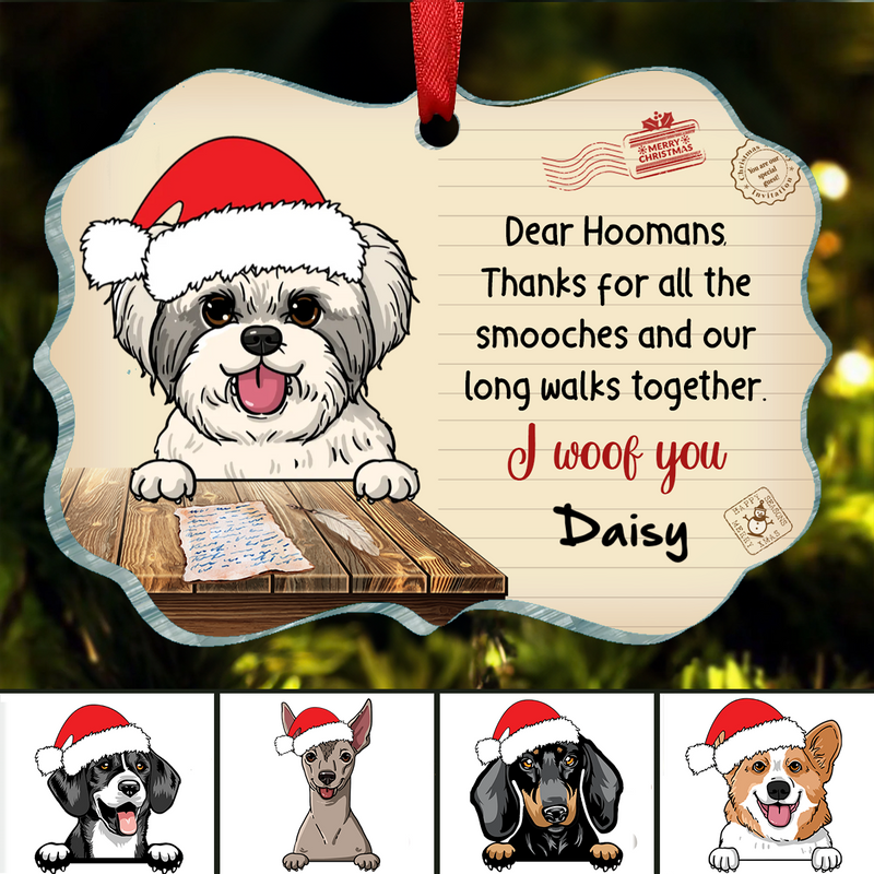 Dog Lovers - Note From Dog - Personalized Christmas Ornament