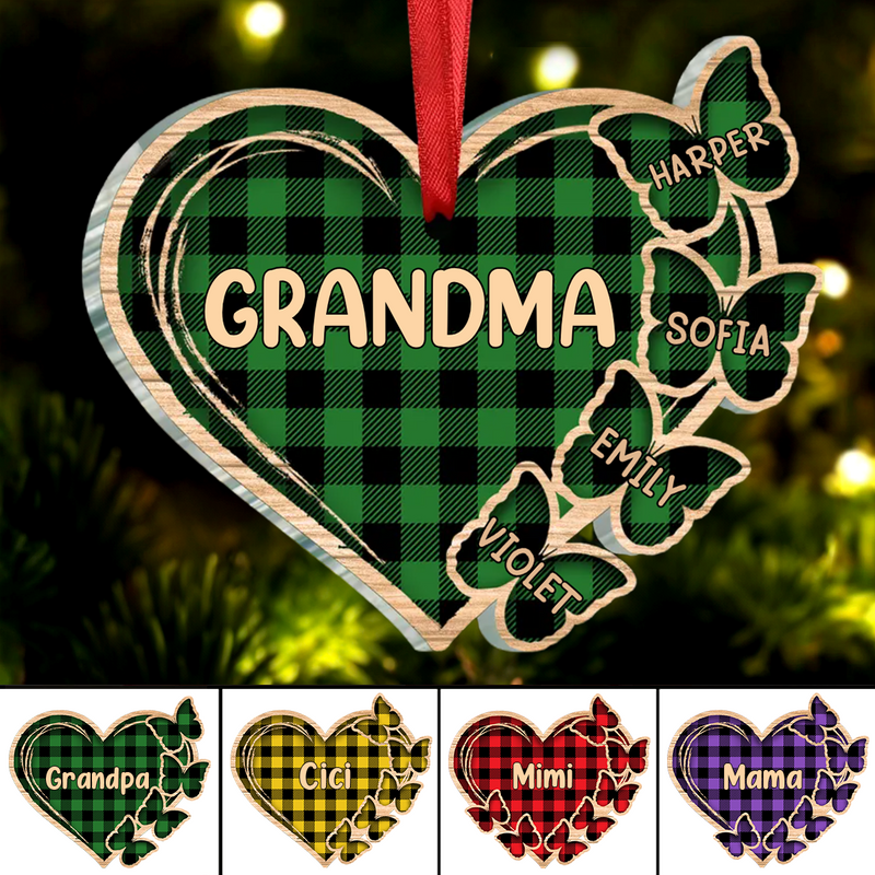 Family - Christmas Mom Grandma - Personalized Ornament