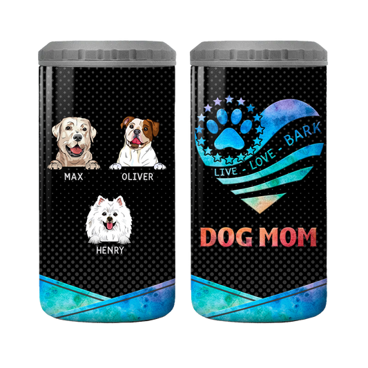 Dog Mom Galaxy Texture Multiple Use Personalized 4 In 1 Can Cooler