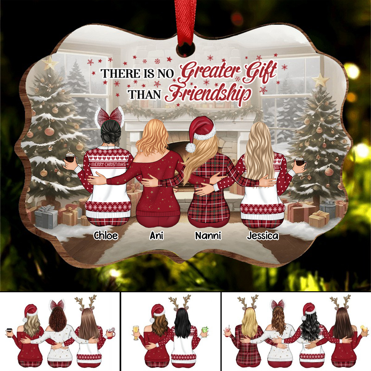 Friendship Is The Greatest Gift - Personalized Acrylic Christmas Ornament - Gift For Bestie, Best Friend, Sister, Birthday Gift For Bestie And Friend, Christmas Gift