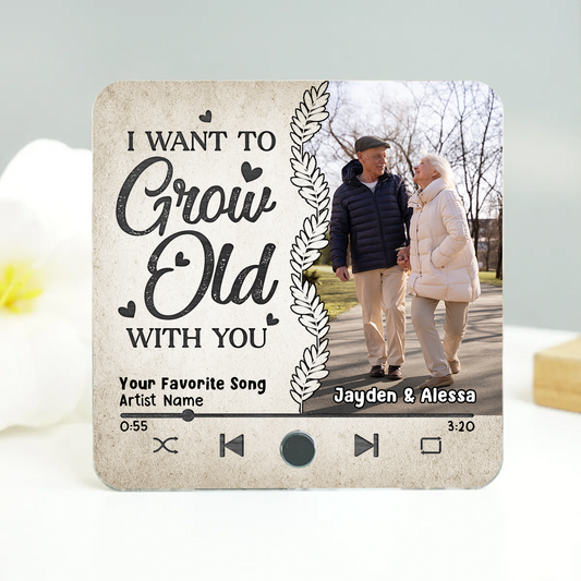Favorite Place In The World Couple Custom Photo Personalized Music Fridge Magnet, Gift For Him, For Her
