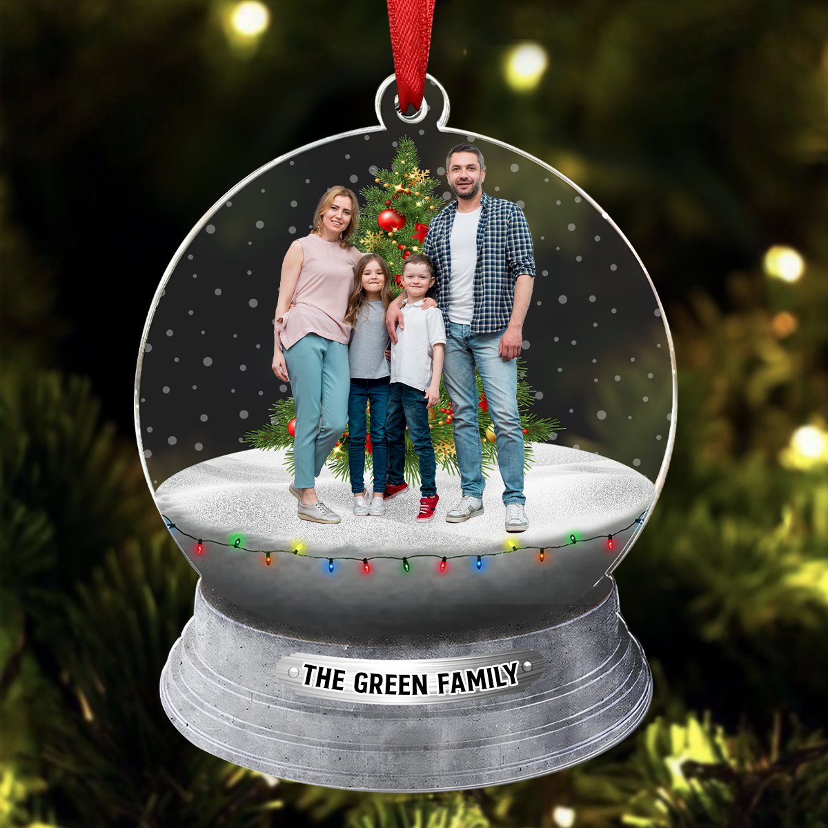 Custom Photo Family, Friends - Personalized Family Photo Ornament