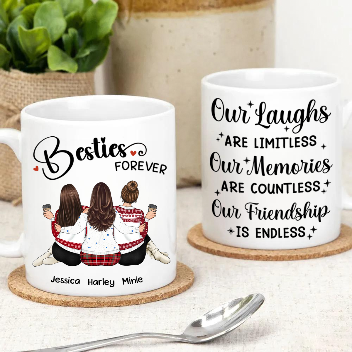 Our Memories Are Countless Our Friendship Is Endless - Personalized Mug