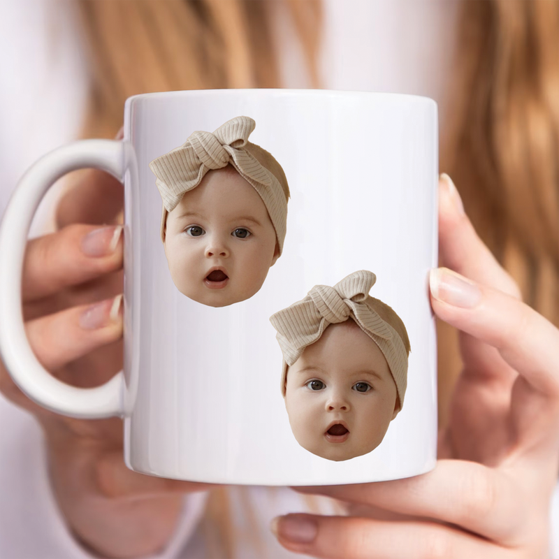 Family - Custom Baby Face Photo - Personalized Mug