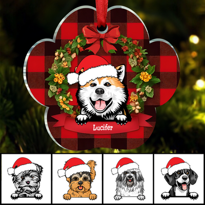 Dog Lovers - Dog Name Christmas - Personalized Acrylic Ornament