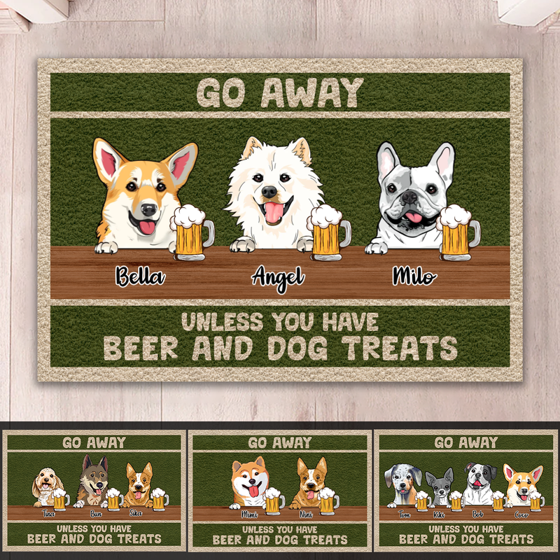 Dog Lovers -  Unless You Have Beer And Dog Treats - Personalized Doormat