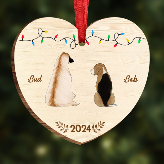 My Dogs Cats Pets - Personalized Custom Shaped Wooden Ornament