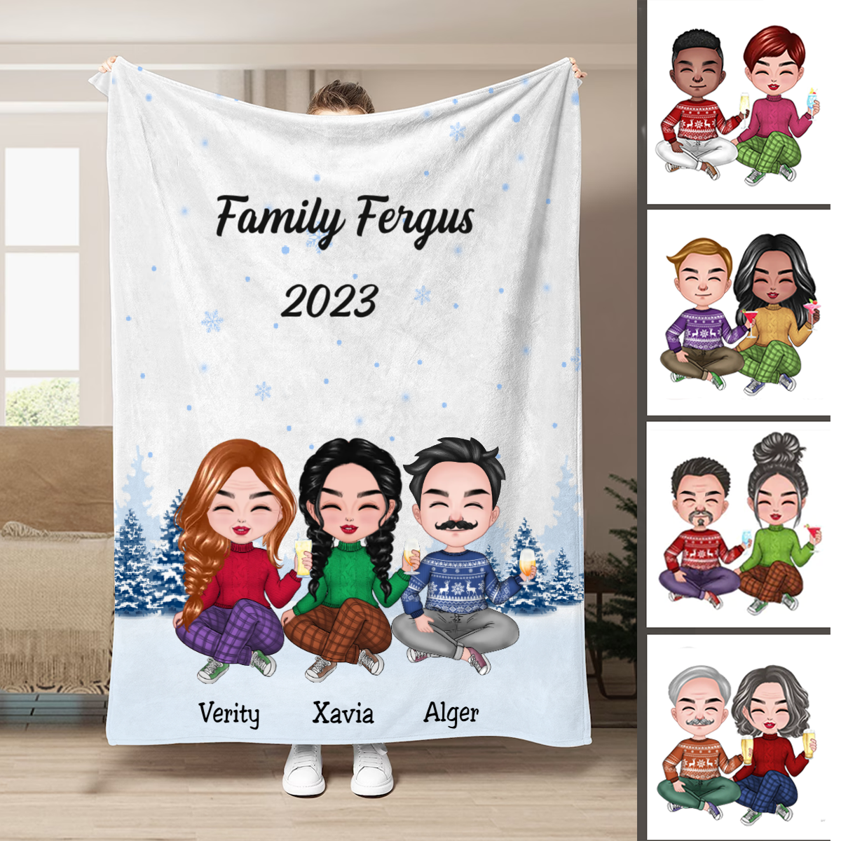 Discover Family - Family Is Forever  - Personalized Blanket