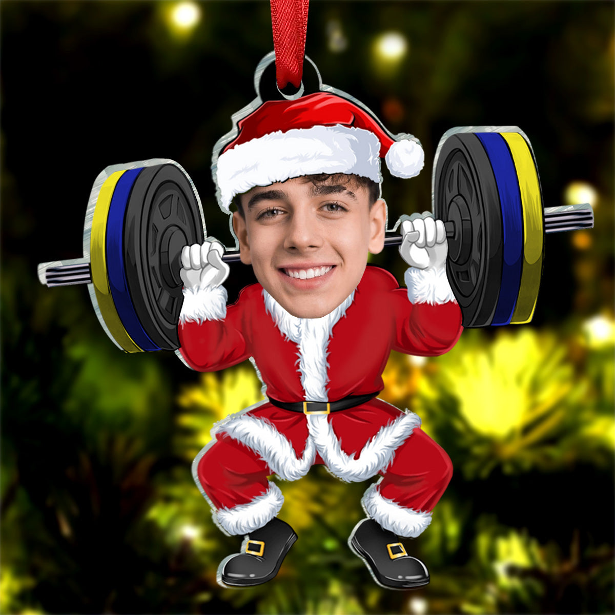 Merry Liftmas - Personalized Gym Photo Ornament