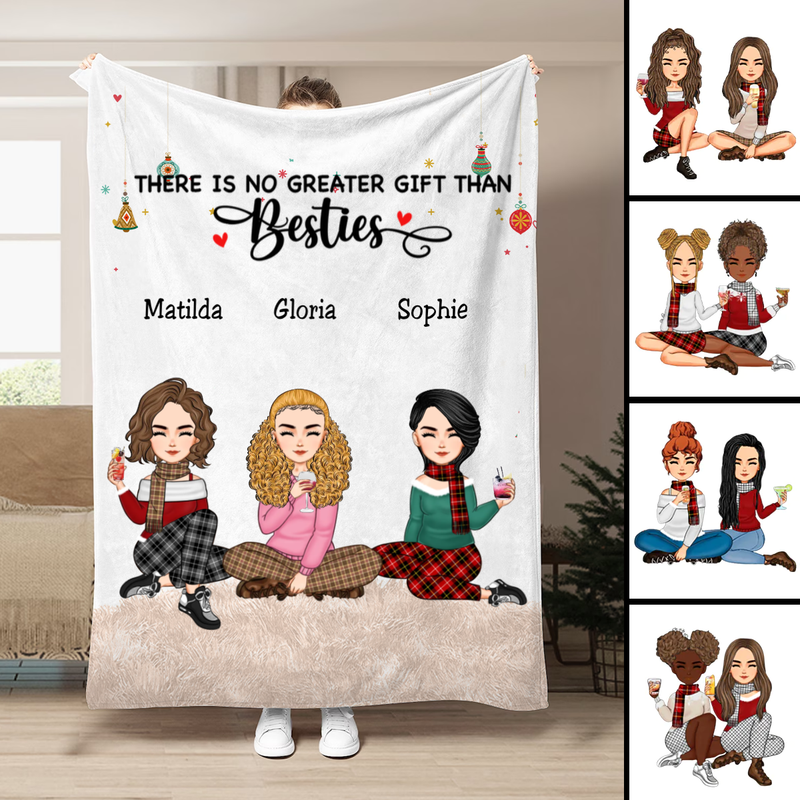 Besties - There Is No Greater Gift Than Besties - Personalized Blanket