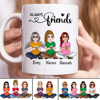 Besties - Always Friends - Personalized Mug (NM)