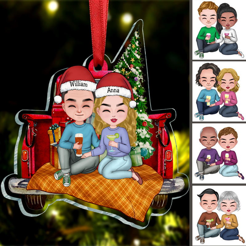 Family - All I Want For Christmas Is You - Personalized Transparent Ornament