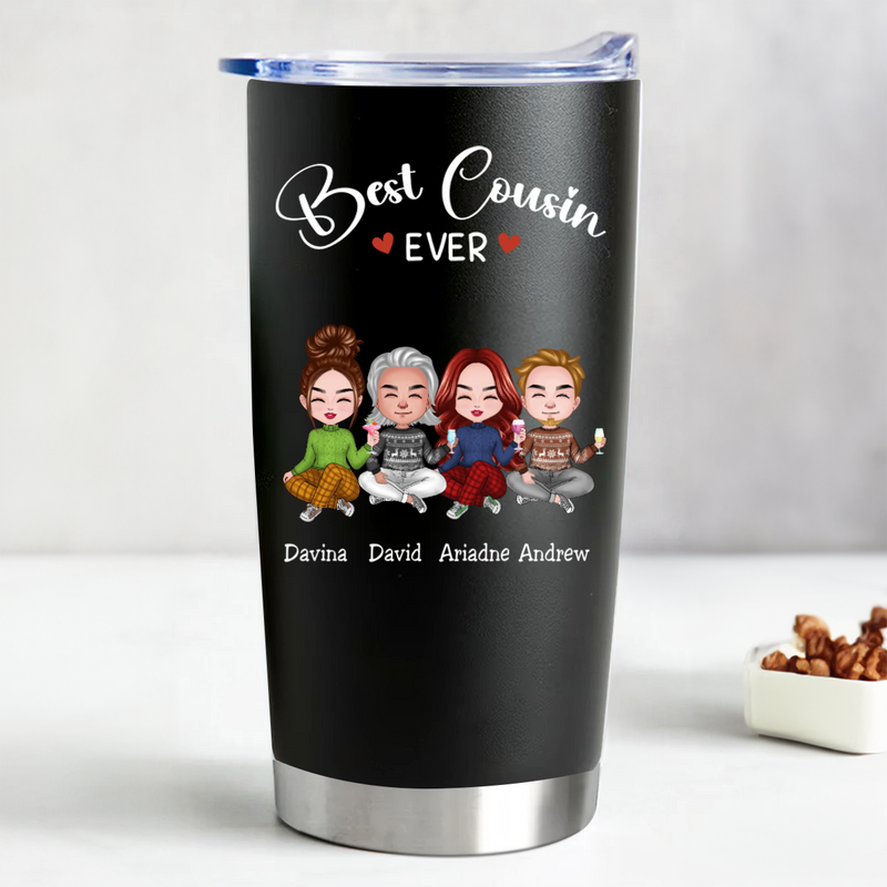 20oz Best Cousin Ever - Personalized Tumbler (BL)
