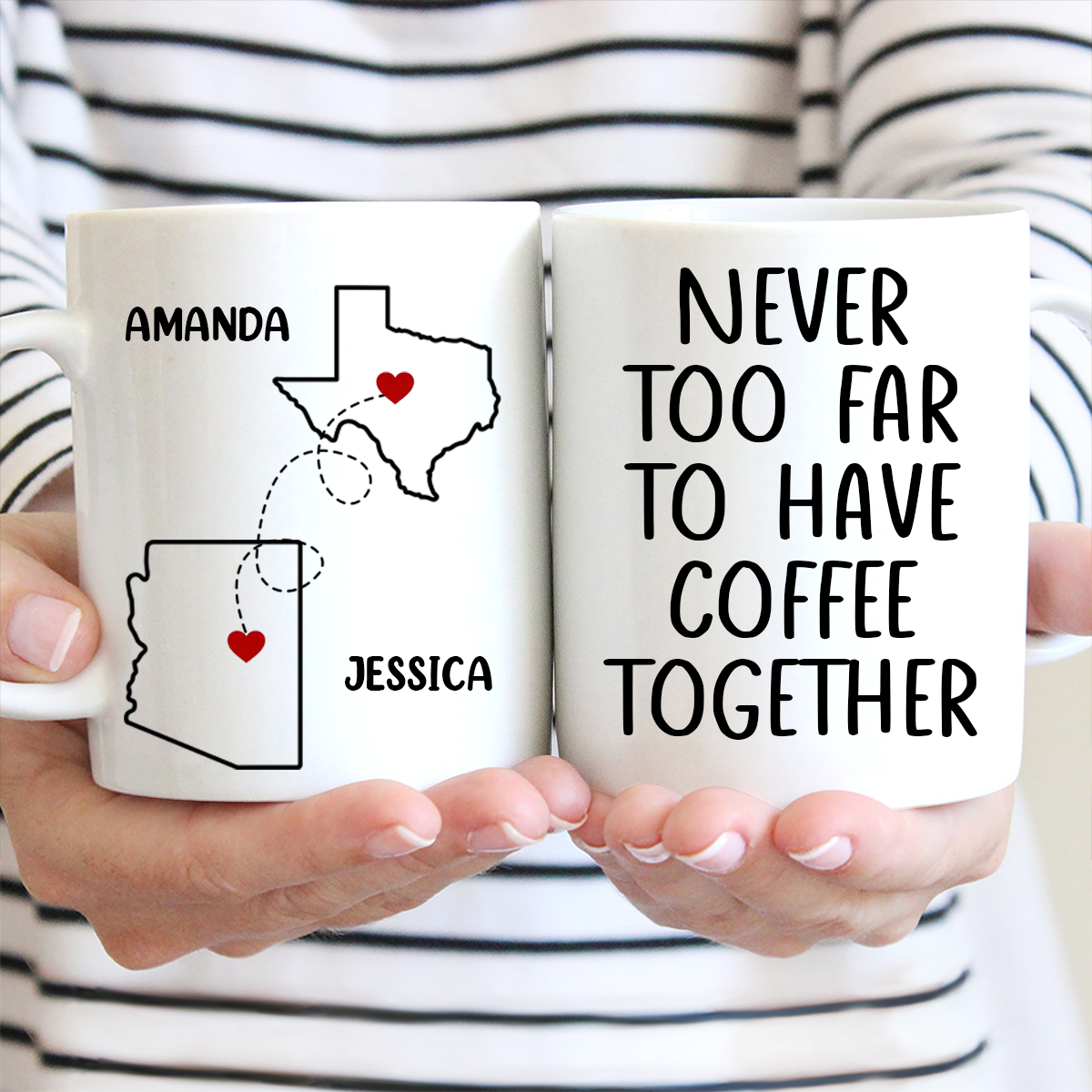 Cherishing Moments With Besties This Holiday - Bestie Personalized Custom Mug - Christmas Gift For Best Friends, BFF, Sisters