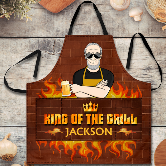 King Of The Grill - Personalized Apron