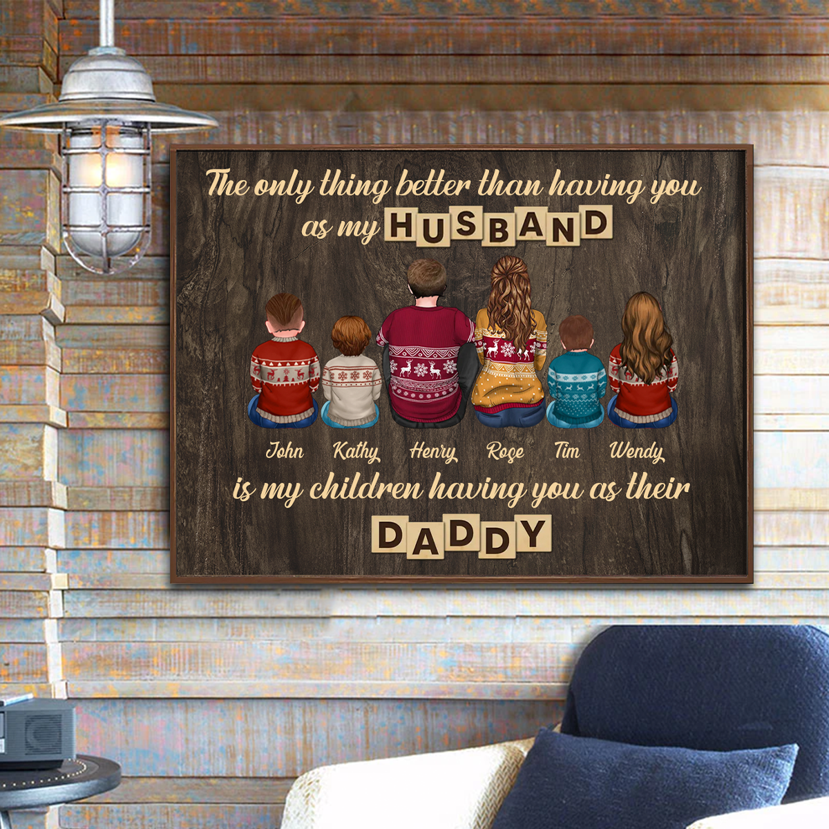 The Only Thing Better Than Gift for Dad Grandpa, Personalized Horizontal Poster