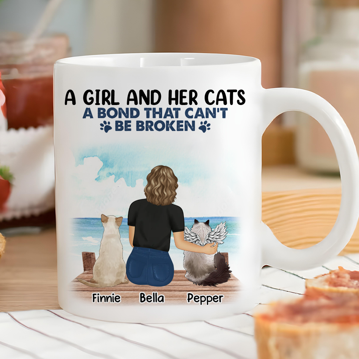 A Bond That Can't Be Broken - Gift For Cat Lovers, Cat Mom, Cat Dad - Personalized Mug