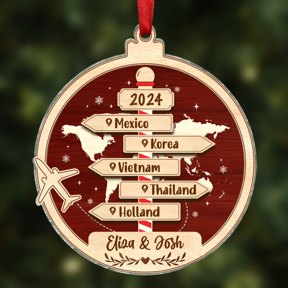 Adventure Is Worthwhile - Travel Personalized Custom Ornament - Acrylic Custom Shaped - Christmas Gift For Family Members, Gift For Adventure Travel Lovers