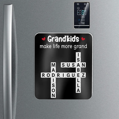 The Greatest Gift You Ever Know Crossword Puzzle Art Gift For Grandma Personalized Acrylic Fridge Magnet