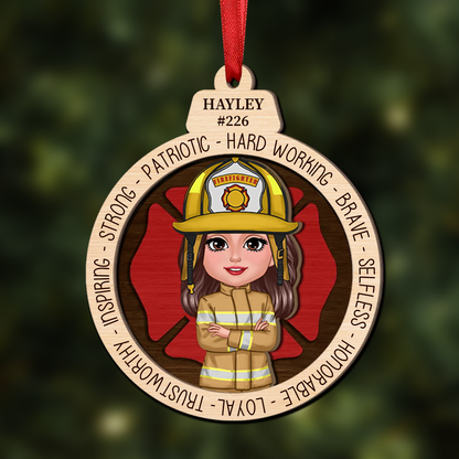 Proud Occupation Appreciation Gift For Police Firefighter Nurse Personalized Wooden Ornament