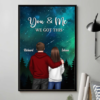 Under The Stars Couple Personalized Poster, Personalized Gift For Couples On Valentine's Day, Anniversary Special Occasion