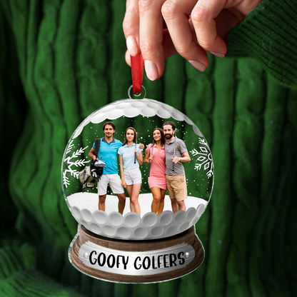 Custom Photo Golf Friends - Personalized Custom Shaped Acrylic Ornament