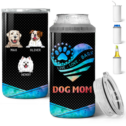 Dog Mom Galaxy Texture Multiple Use Personalized 4 In 1 Can Cooler