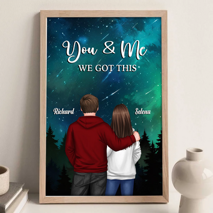 Under The Stars Couple Personalized Poster, Personalized Gift For Couples On Valentine's Day, Anniversary Special Occasion