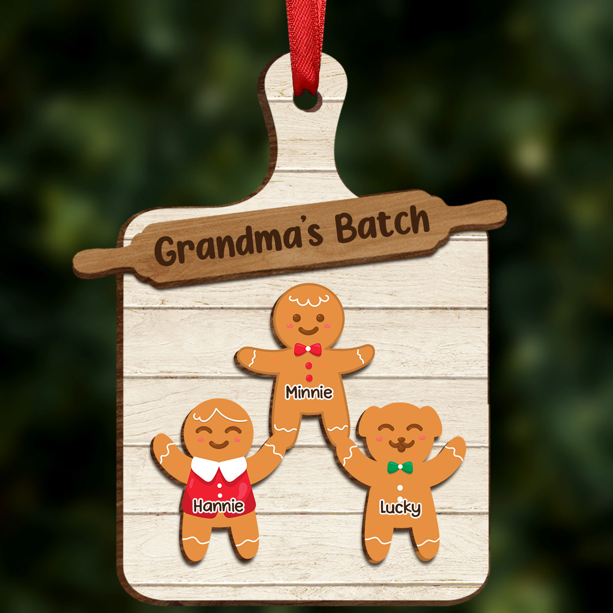 Grandma Perfect Batch Icon Cookies - Personalized  Wooden Ornament