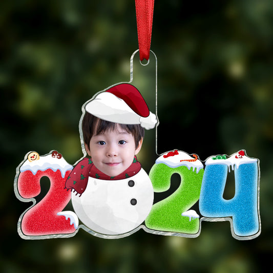 Custom Photo Tiny Hands, Tiny Feet, Big Christmas Love - Family Personalized Custom Ornament - Acrylic Custom Shaped - Christmas Gift For Baby Kids, Newborn Baby