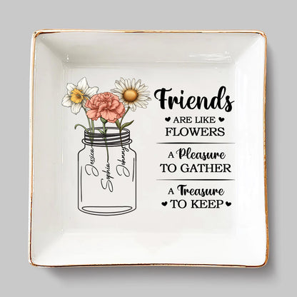 Birth Month Flowers A Treasure To Keep - Personalized Ring Dish