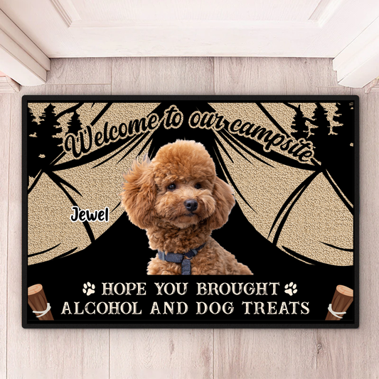 Custom Photo Hope You Brought Alcohol - Personalized Doormat